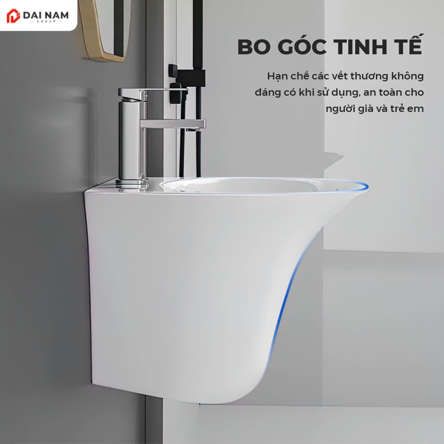 Chậu Lavabo sứ treo tường cao cấp SJ-LB2126 (3)