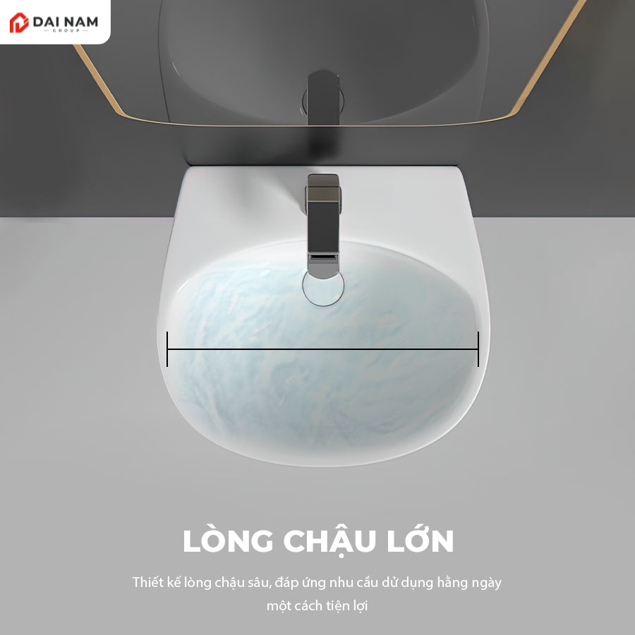 Chậu Lavabo sứ treo tường cao cấp SJ-LB2126 (5)