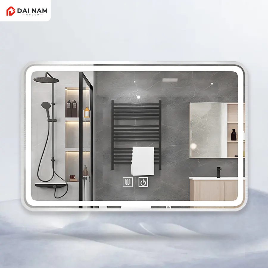 Gương LED sấy có khung viền 60×80 SJ-6080BS (2) Gương LED sấy có khung viền 60×80 SJ-6080BS